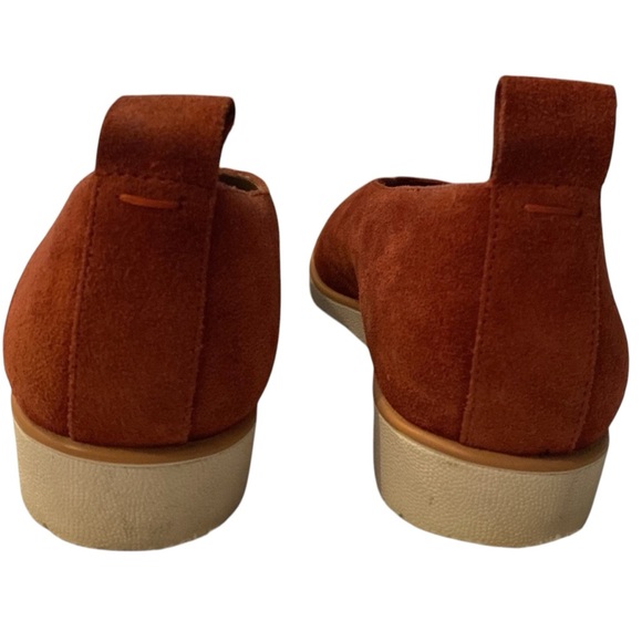 Eileen Fisher Humor Wedge Suede Burnt Orange Slide On - 8 - Picture 3 of 5